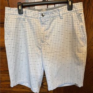 adidas Men's Blue Check Pattern Shorts